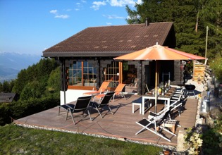 La terrasse du Chalet Perles des ALpes